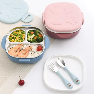 $25.76 • Buy Stainless Steel Lunch Box Thermos Food Container Bento Box Snack Box Safe Picnic