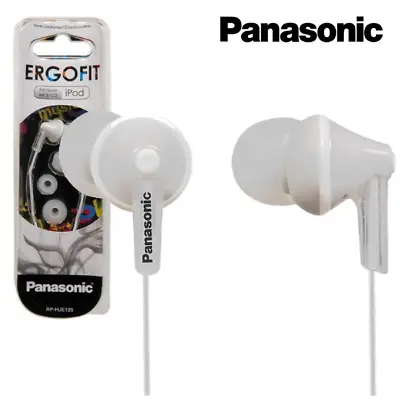 £8.95 • Buy Panasonic Rphje125 Ergofit Stereo In-ear Headphones In White - Rphje125w