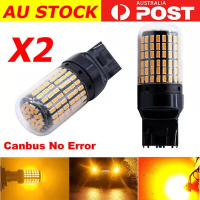 2x 7440 T20 LED Car Turn Signal Light Reverse Lamp Bulb 144SMD W21W CANBUS Error • $9.56
