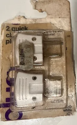 1979 Vintage General Electric GE Quick Wire Clamp Plugs -125 V GE 4399-22D 2pc • $12