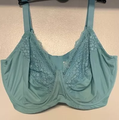 New Ex M&S Non-Padded Underwired Minimiser Bra Almond Navy White Turquoise • £9.99