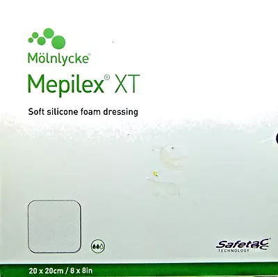 Mepilex XT 211400 Soft Silicone Foam Dressing 8x8   Open Box Of 5 Exp. 6/28/25 • $78.29