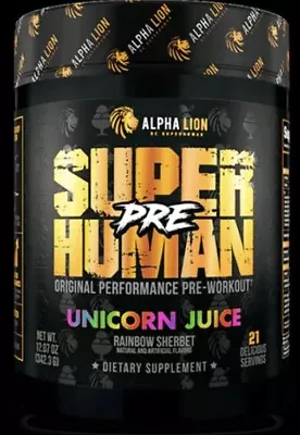 ALPHA LION SUPERHUMAN PRE (21 SVG) Preworkout Supreme Extreme Burn Sport Sleep • $36.65