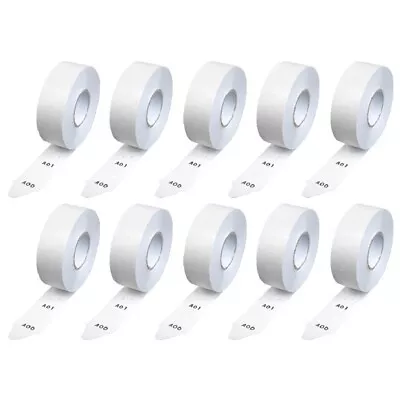 10 Rolls 2-Digit T80 White Take A Number Tickets For D80 Ticket • $88