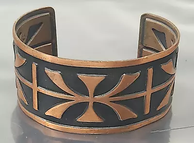 Vintage Solid Copper South Western Wide Men Cuff Bracelet • $55