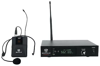 Rockville RWM61U Professional UHF Headset & Guitar Wireless Microphone System • $36.01