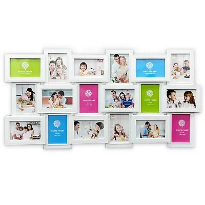 Large 18 Multi Photo Frame Love Family Friends Collage Home Wall Picture Album • £24.85