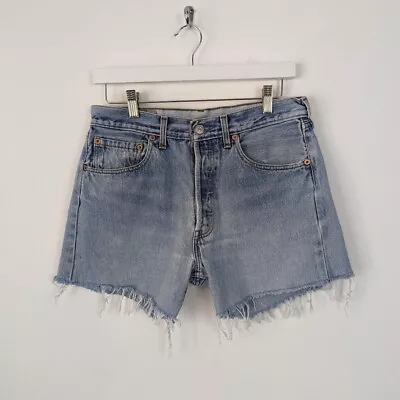 Levi's 501 Light Wash Cut-off Denim Shorts (W32) • £15