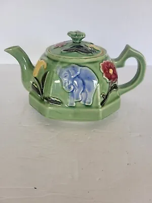 Vintage 1960's Hand Painted Japan 6  Ceramic Elephant Teapot • $24.95