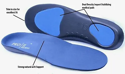 £10.95 • Buy Insoles Orthotic Orthopedic, Shoe Inner Soles Cushion Arch Support Pain Plantar 