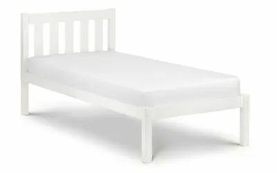 Pure White Solid Pine 3′ Single Bed Frame L201cm X D98cm X H92cm MADRID • £229