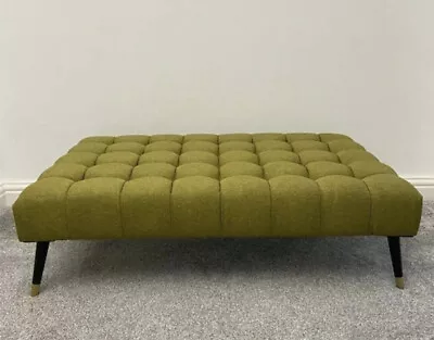 Large Wool Upholstered Bench Stool Coffee Table Footstool UK • £150