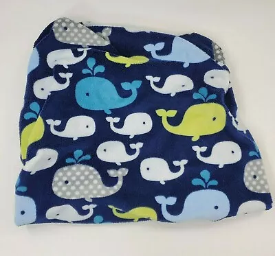 Circo Baby Bassinet Fitted Sheet  16” X 31” X 7   Fleece Whales Blue Target B32 • $12.99