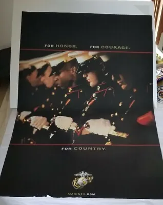 10 Each U. S. MARINE CORPS RECRUITING POSTERS - HONOR COURAGE COUNTRY - USMC • $39.50