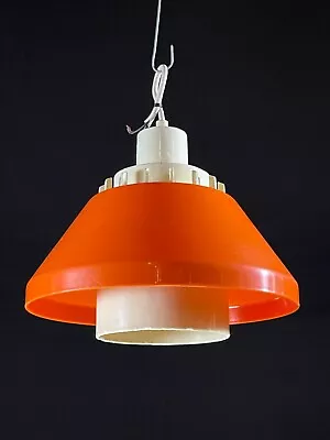 EB5089 Danish Lyskaer Belysning Model 854 Orange Plastic Light Retro LCLC • £100