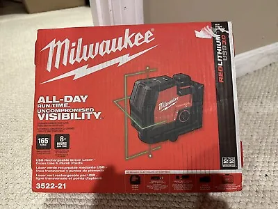 Milwaukee USB Rechargeable Green-Laser Cross Line & Plumb Points 3522-21 • $250