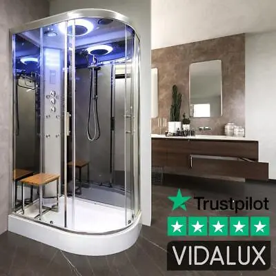 Vidalux Shower Cabin Enclosure Cubicle No Steam 1200 X 800 Quadrant BEST BRAND • £929