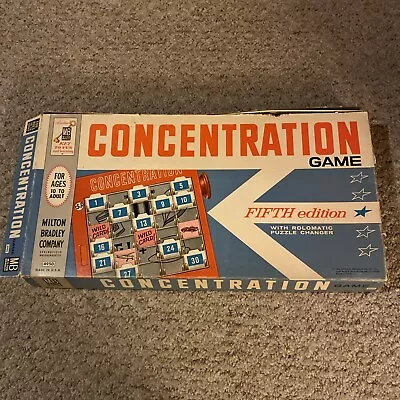 VINTAGE CONCENTRATION GAME BY MILTON BRADLEY 1962 FIFTH EDITION 99% Complete • $1.99