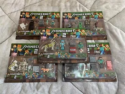 Large Minecraft Overworld Action Figures Set • $25