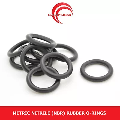 Metric Nitrile Rubber NBR O Ring Seals 1.2mmCross Section 1.8mm-76mm ID -UK SUPP • £2.61