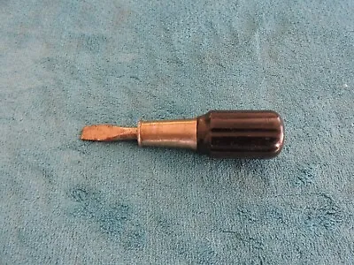 Blue Point Stubbie Wooden Handle Flat Head Screwdriver Vintage 153 -A. • $19.99