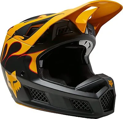 Fox Racing V3 RS SUPR TRIK Helmet (Black/Yellow) (Small) 29272-019-S • $399.95