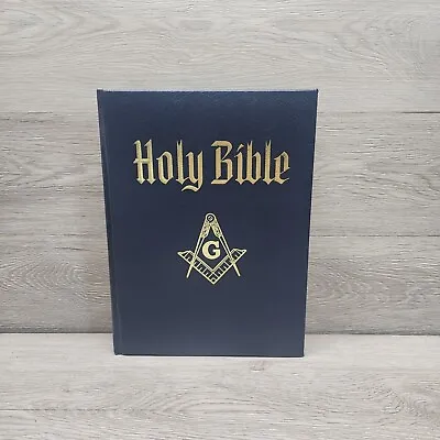 Vintage 1988 Freemason Holly Bible Masonic Deluxe Reference Edition Heirloom. • $71.99