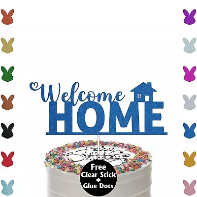 Welcome Home Glitter Cake Topper Celebration Decoration New Home Party Decor • £2.95