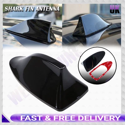 £7.29 • Buy Universal Gloss Black Shark Fin Antenna Mast Roof Radio AM/FM Car Auto Aerial UK
