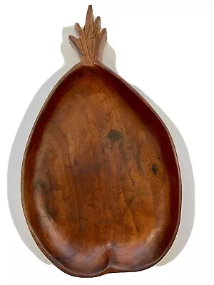 Vintage Mahogany Wood Bowl Pineapple Shape Made In Haiti • $12.99
