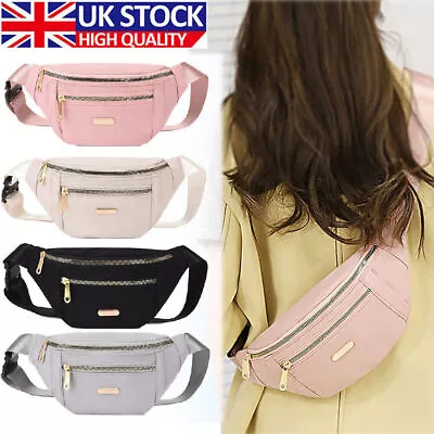 Women Ladies Bum Bag Waist Fanny Pack Holiday Travel Wallet Money Belt Bumbag UK • £4.79