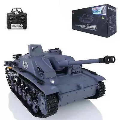 2.4G 1/16 Scale 7.0 Henglong Plastic Ver German Stug III RTR RC Tank Model 3868 • $118.98