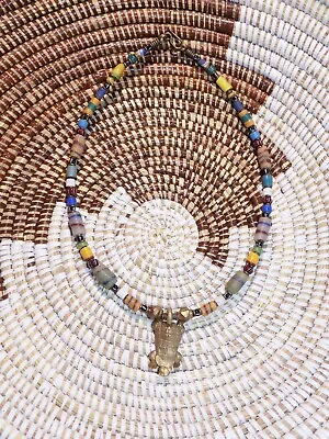 African Armadillo Trade Bead Choker Ethnic Tribal Boho Jnpm23 • $14.97