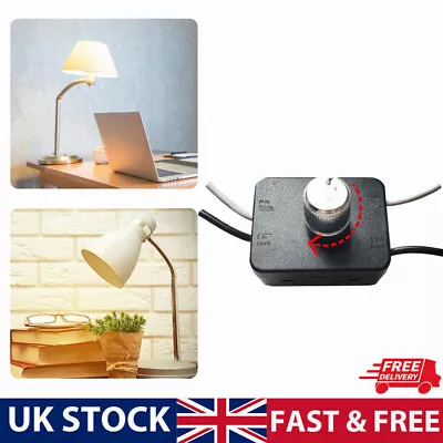 Inline Dimmer Switch Trailing Edge Adjustable Brightness Controller Black 3-100W • £7.49