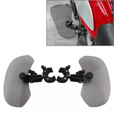 Universal Motorcycle Small Side Knee Pads Windshield Wind Deflector Windscreen • $72.81