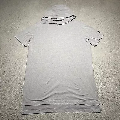 Under Armour Short Sleeve Hoodie Sweatshirt Men's Large Gray Loose Heatgear • $27.99