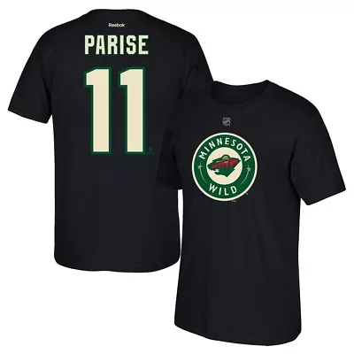 $14.39 • Buy Zach Parise Reebok Minnesota Wild Player Premier N&N Black Jersey T-Shirt Men's