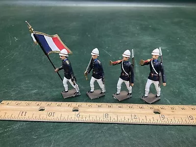 Lot Of 4 Vintage CBG France Toy Lead Soldiers Navy Uniforms White Hats • $19.99