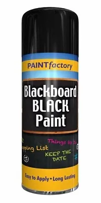 400ml Blackboard Black Paint Spray Can Long Lasting Chalk Board Matt Bottle • £5.99