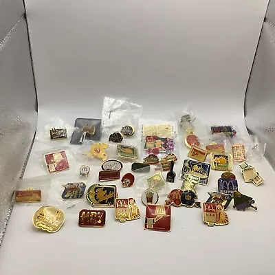 McDonald's Vintage Lapel Button Pins Crew Promotional Disney Olympics Etc • $39