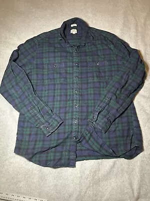 J. Crew Flannel Shirt Mens XLT Tall Tartan Plaid Medium Weight Long Sleeve • $16.49