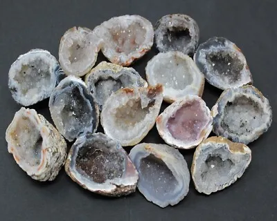 Large Oco Agate Geodes Natural Crystal Druzy Halves Bulk Wholesale Lots! • $10.95