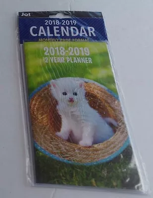 Cat Kitten 2 Year Day Planner Calendar 2018-2019 Notes Weekly Monthly Portable  • $2.95