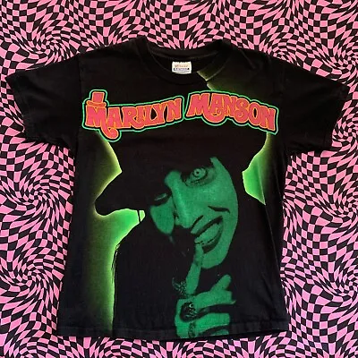 Vintage 90s Marilyn Manson Smells Like Children Shirt Sz Youth Large • $100