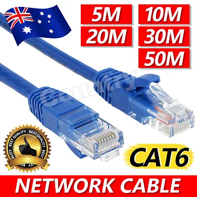 $6.95 • Buy Ethernet LAN Cable CAT6 Fast Network Router Data Internet Extension Patch Lead