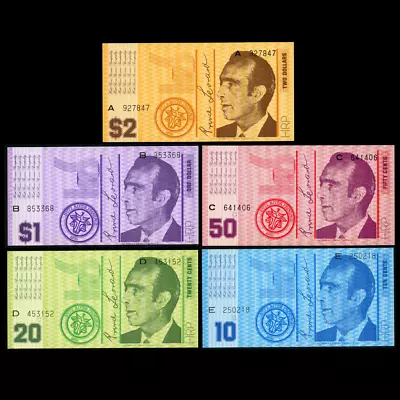 5x Complete 1974 Principality Of Hutt River Banknote Set • $18