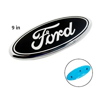 Ford BLACK & SILVER Oval Emblem 9 INCH OEM Badge For Grille/Tailgate 2004-16 NEW • $18.99