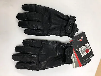 Black Victory Motorcycle Classic Gloves Men Medium M P/N 286322703 NEW OEM • $54.99