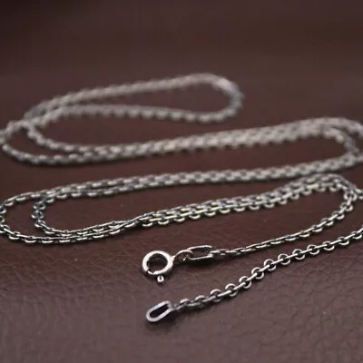 Real 925 Sterling Silver Necklace Men Women 2mm Thin Rolo Link Chain 18 To 24inL • $12.69