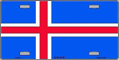 Iceland Flag Metal Novelty License Plate Tag LP4030 • $16.99